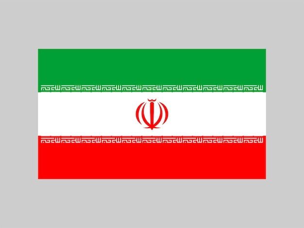 Colori e proporzione ufficiali della bandiera dell'iran illustrazione vettoriale