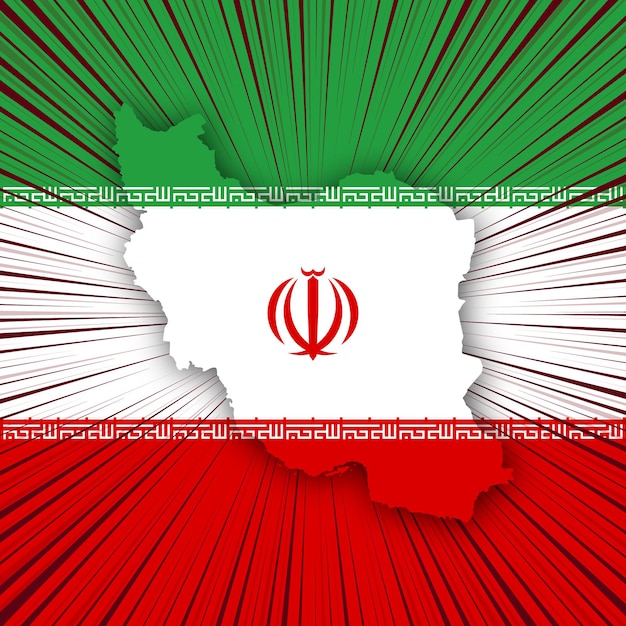 Iran independence day map design