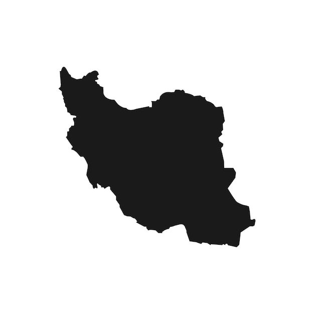 Iran map icon vector
