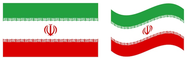 Iran nationale vlag vector ontwerpsjabloon