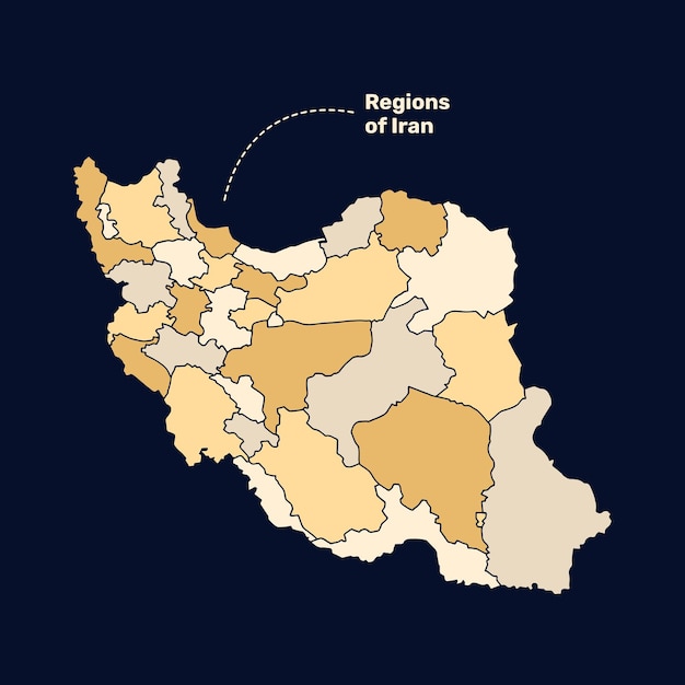 Iran regions map