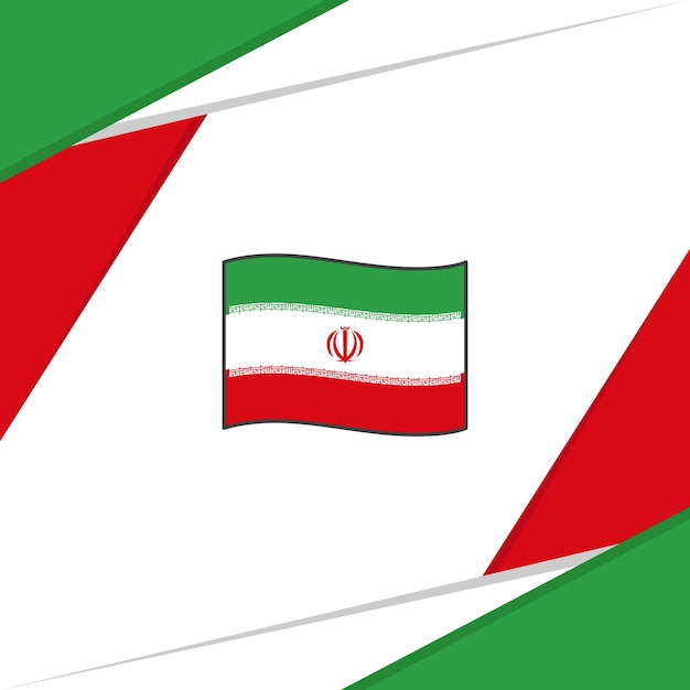 Iran vlag abstracte achtergrond ontwerpsjabloon iran onafhankelijkheidsdag banner social media post iran