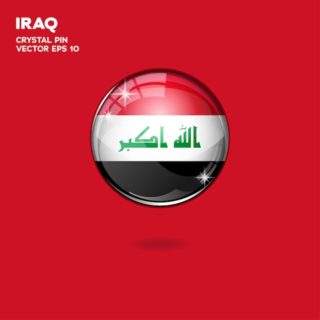 Iraq Flag 3D Buttons