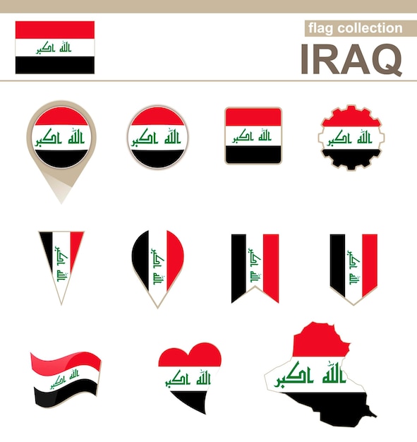 Iraq flag collection, 12 versioni