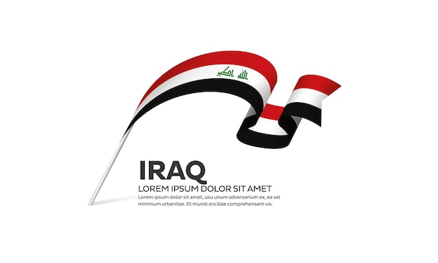 Vector iraq flag vector