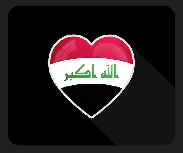 Iraq love pride flag icon