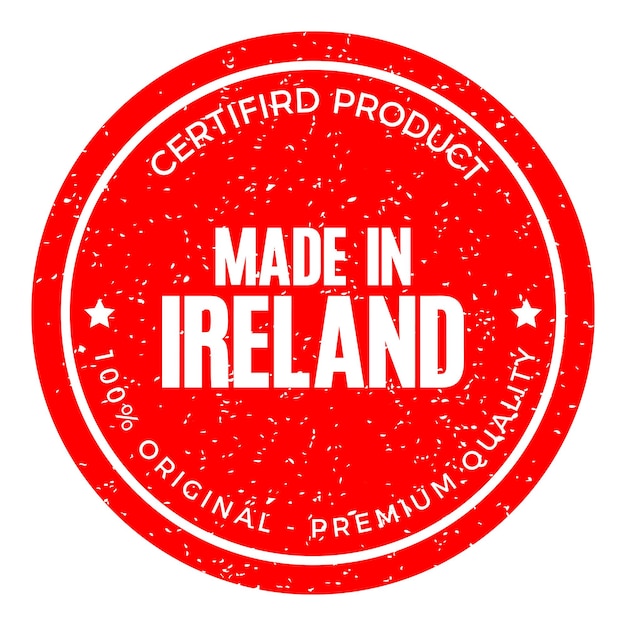 Vector ireland country rubber stamp