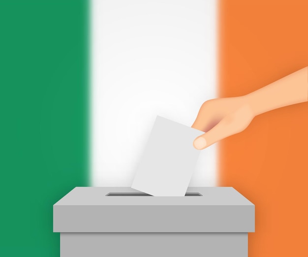 Sfondo del banner elettorale dell'irlanda modello per il tuo design