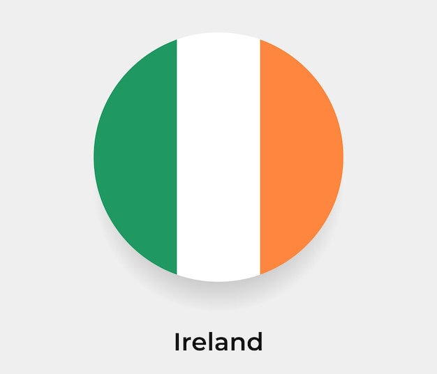 Ireland flag bubble circle round shape icon vector illustration