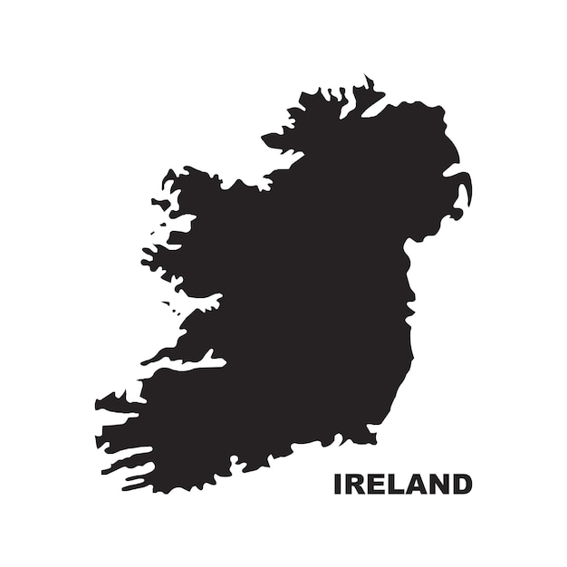 アイルランド地図アイコン ベクトル イラスト シンボル デザイン