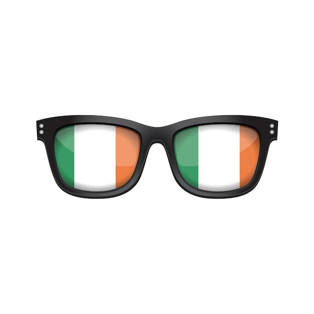 Модные солнцезащитные очки с национальным флагом Ирландии