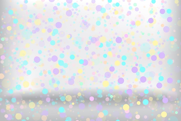 Vector iridescent bokeh colorful backdrop shiny party background glitter confetti stock image vector illustration