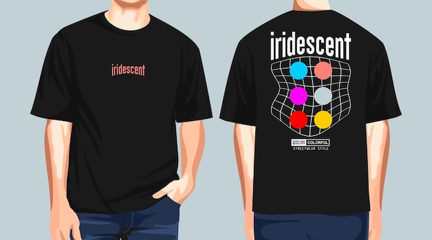 Iridescent Streetwear Tshirt Design