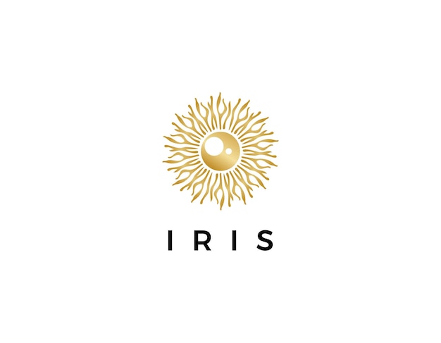 Iris eye opthalmic business logo design template