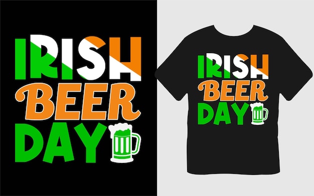 Modello di preventivo per il disegno vettoriale premium della tipografia irish beer day