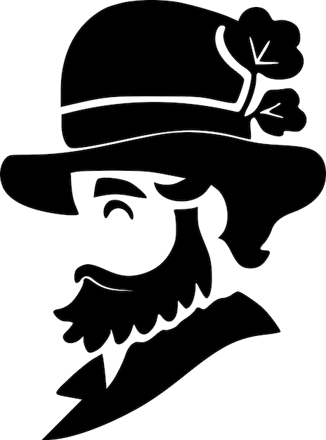 Vector irish black and white vector illustration