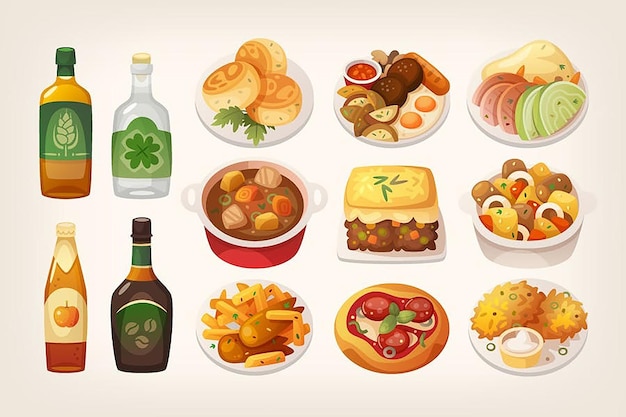 Irish Cuisine Vector