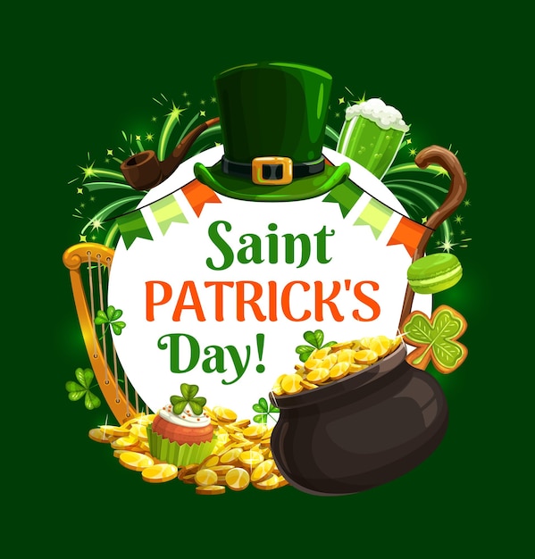 アイルランドの祝日、聖パトリックの日のシンボルのレタリング