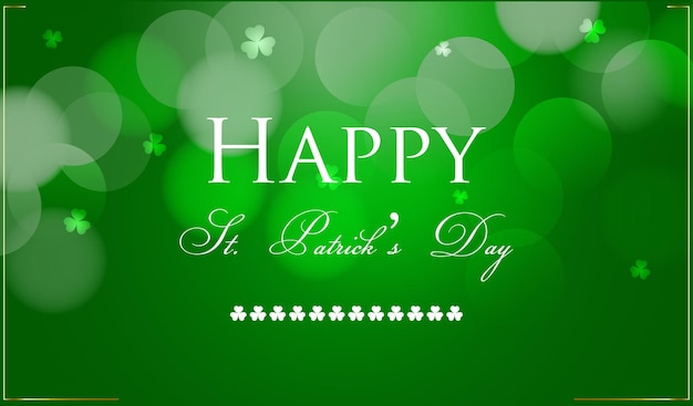 Vector irish for leaf lucky clovers background for happy st. patrick's day.