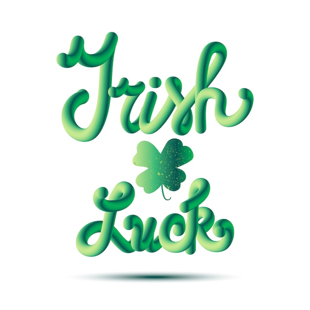 Luck irlandese lettring nel trifoglio