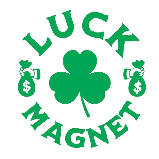 Vector irish luck magnet