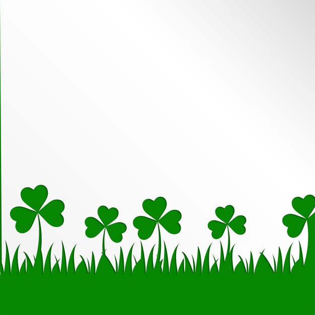 Irish shamrock leaves background for Happy St. Patrick s Day. EPS 10.