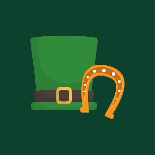 irish top hat and horseshoe