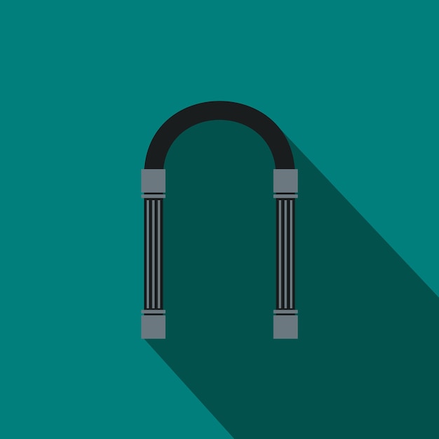 Iron arch icon in flat style with long shadow Construction and interiors symbol