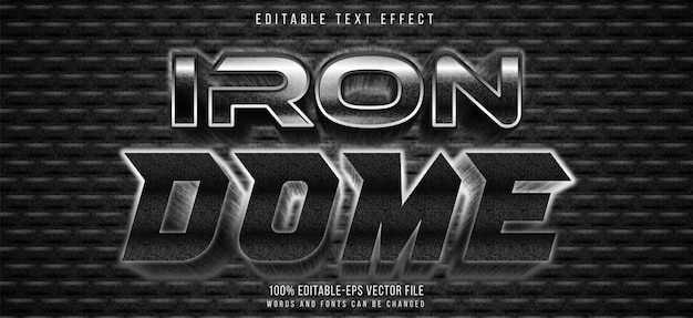 Iron dome text effect