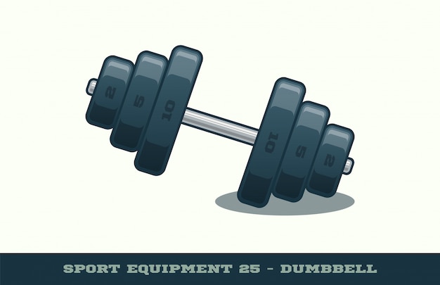 Vector iron dumbbell icon