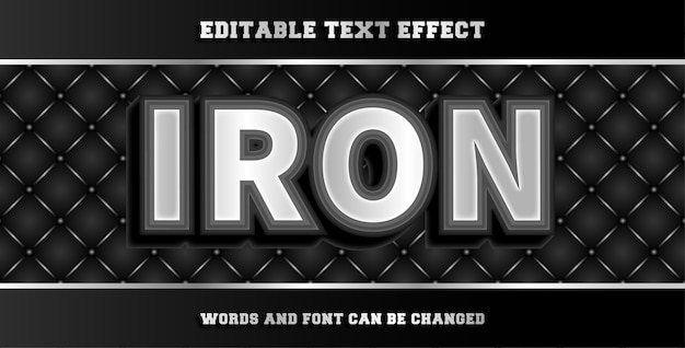 Iron editable text effect