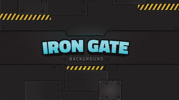 Vector iron gate background