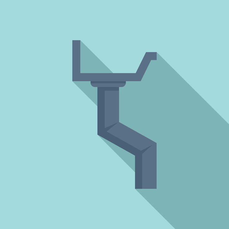 Vector iron gutter icon flat illustration of iron gutter vector icon for web design