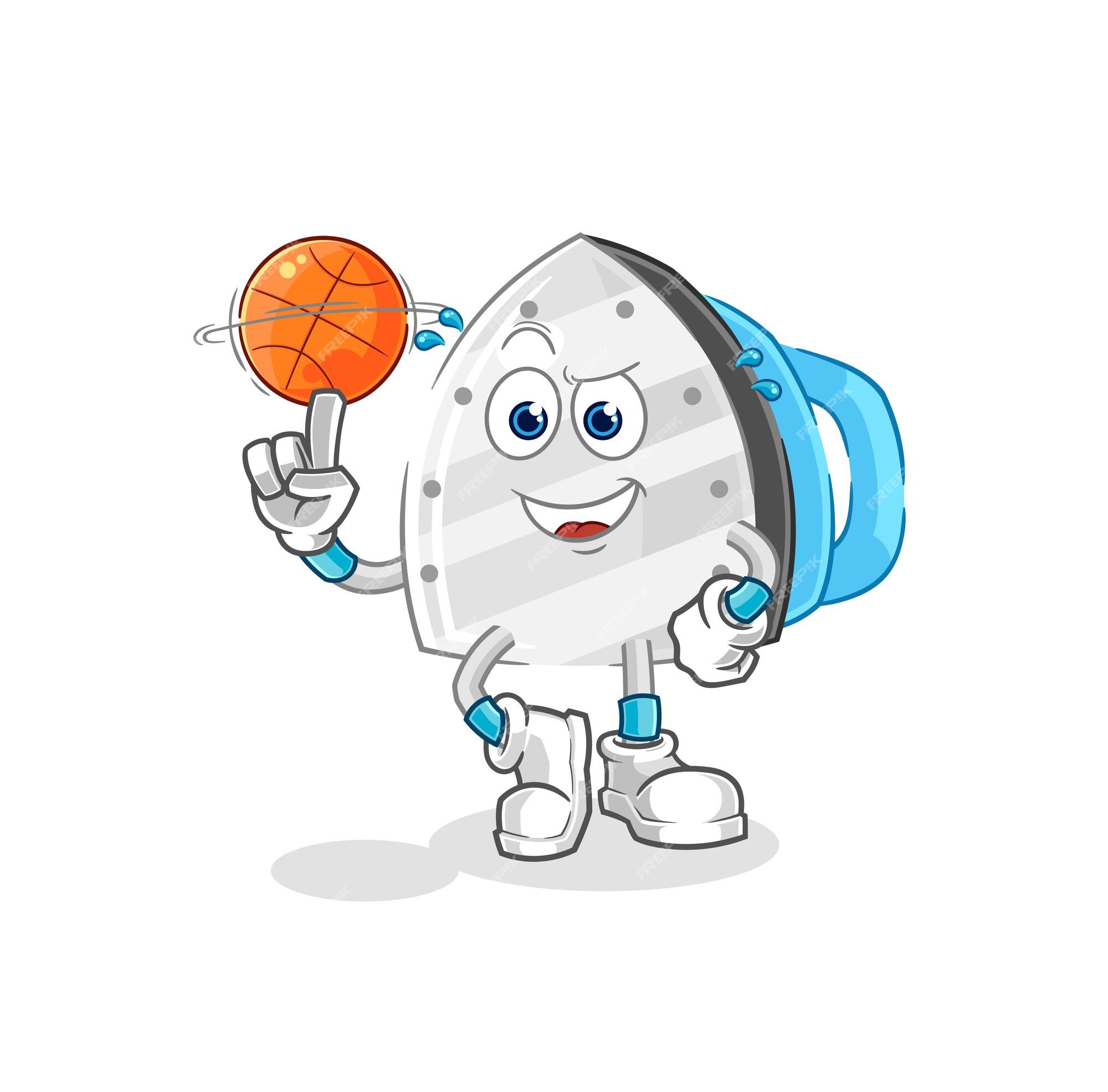 Premium Vector | Iron playing basket ball mascot cartoon vector Premium Vector | Iron playing basket ball mascot cartoon vector
