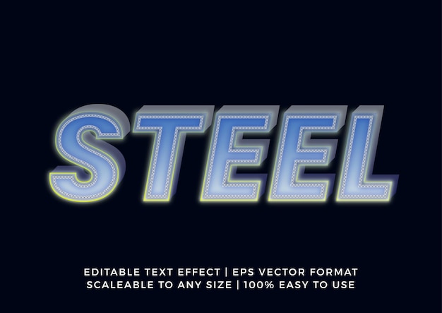 Iron steel titel teksteffect