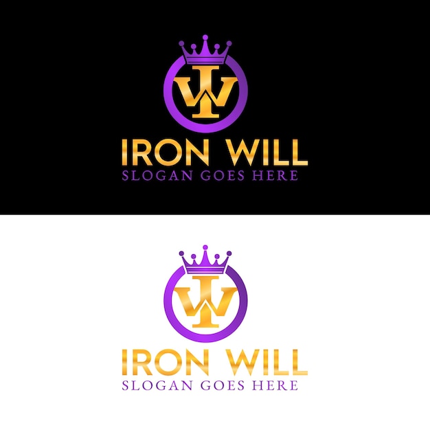 Iron Will with crown logo design 2