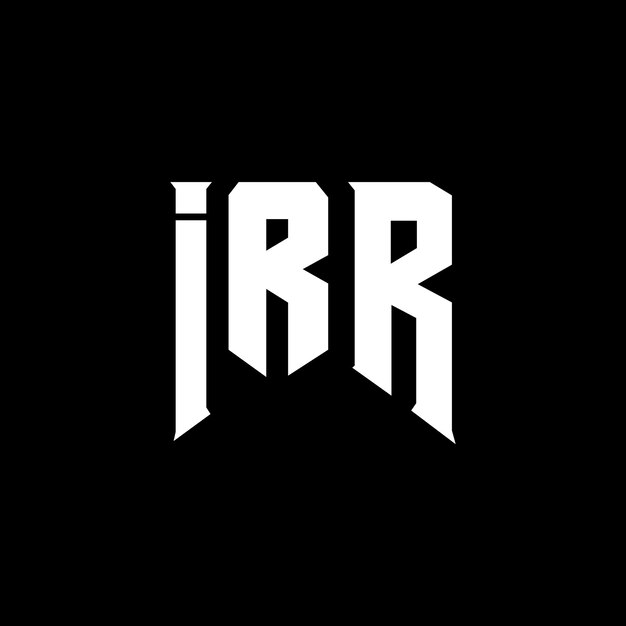 ロゴデザイン 黒と白の色の組み合わせ ロゴデザイン IRR ベクトル ロゴデザイン アイコン IRR アルファベット IRR タイポグラフィー ロゴデザイン