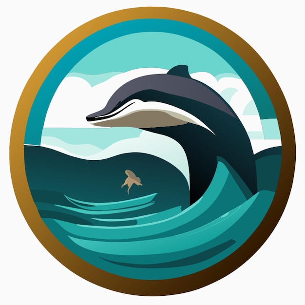 Vector irrawaddy dolphin vector illustration