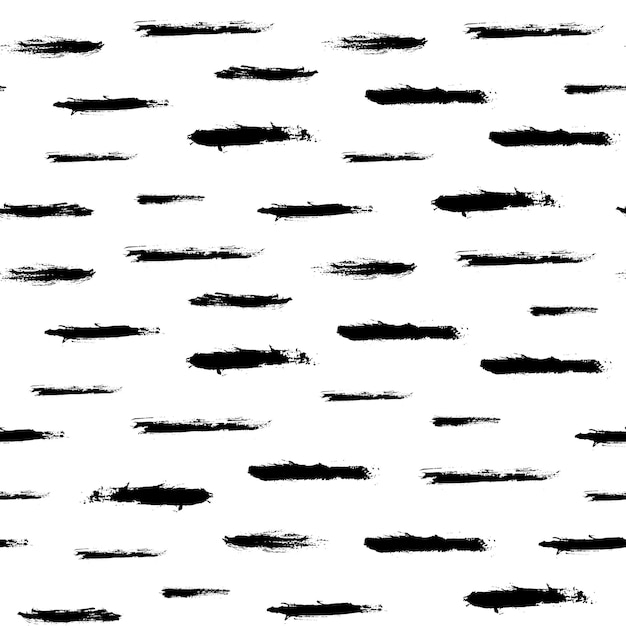 Нерегулярные мазки кистью Бесшовные нарисованные вручную окрашенные линии Векторная графическая печать Художественный фон