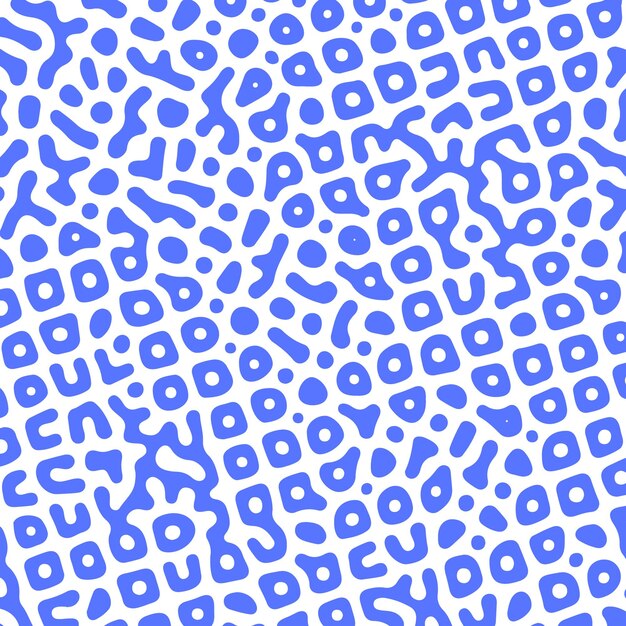 Irregular lines ancient style seamless pattern with blue and white color