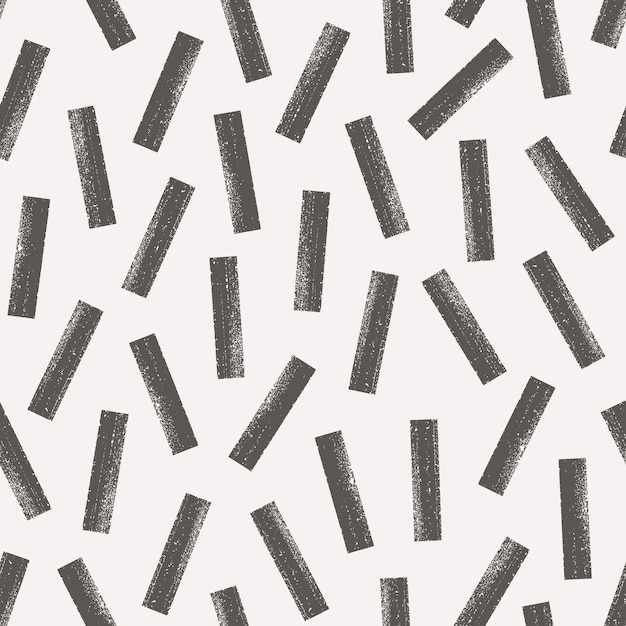 Irregular paint brush marker lines seamless pattern Bold ink strokes on white background