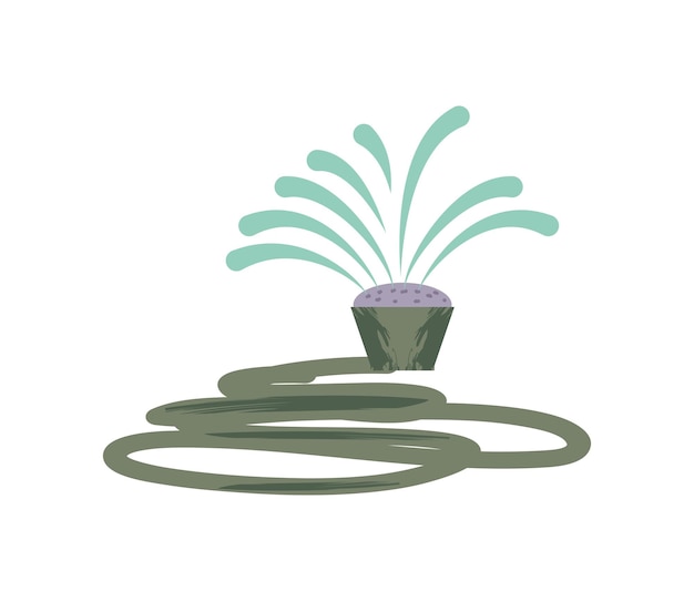 irrigation hose gardening icon isolated