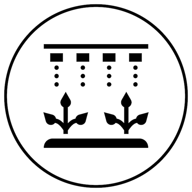 Vettore icona del vettore di irrigazione può essere utilizzata per l'icona dell'agricoltura