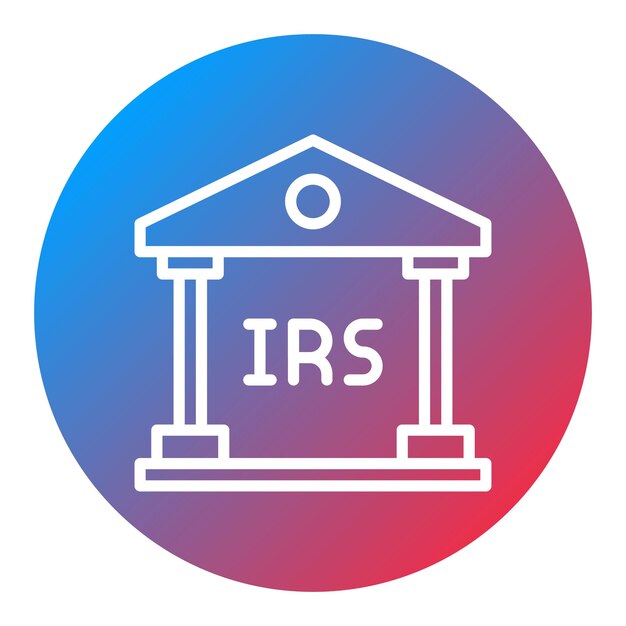 IRSアイコンのベクトル画像はクレジットとローンに使用できます