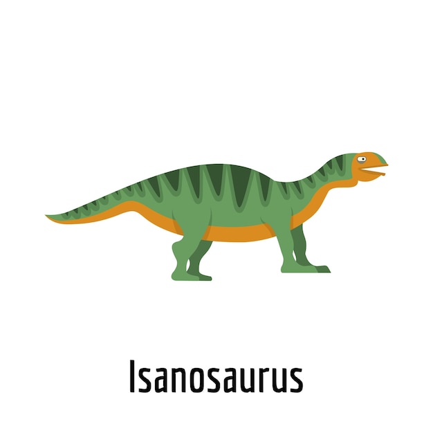 Isanosaurus 아이콘 웹용 isanosaurus 벡터 아이콘의 평면 그림