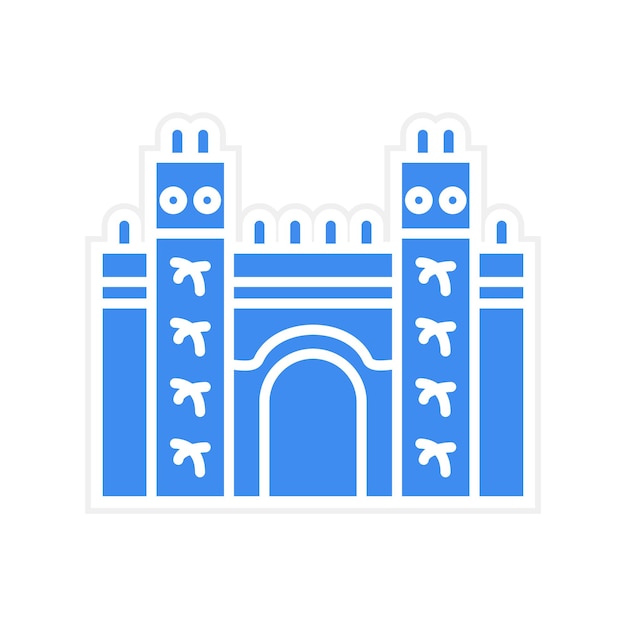 Vector ishtar gate icon vector image can be used for ancient civilization