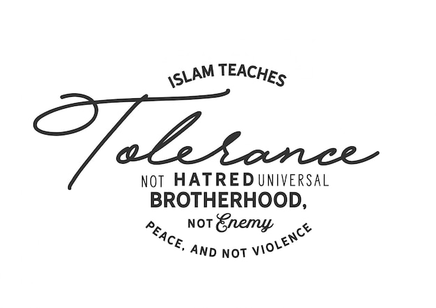 Islam leert tolerantie