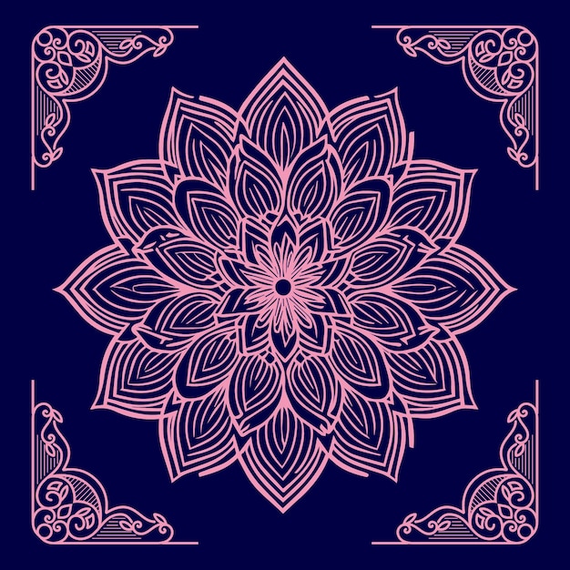 исламский роскошный красочный орнаментальный дизайн мандалы