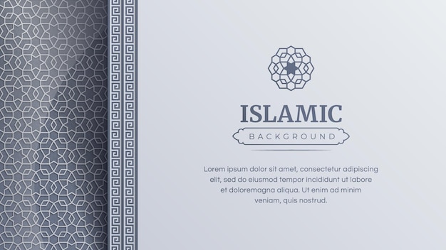 Arabesco arabo islamico ornamento modello cornice bordi sfondo