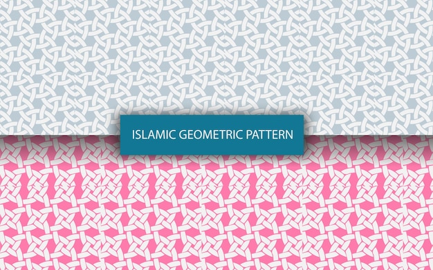 Vettore collezione di modelli di lusso geometrico colorato arabo islamico